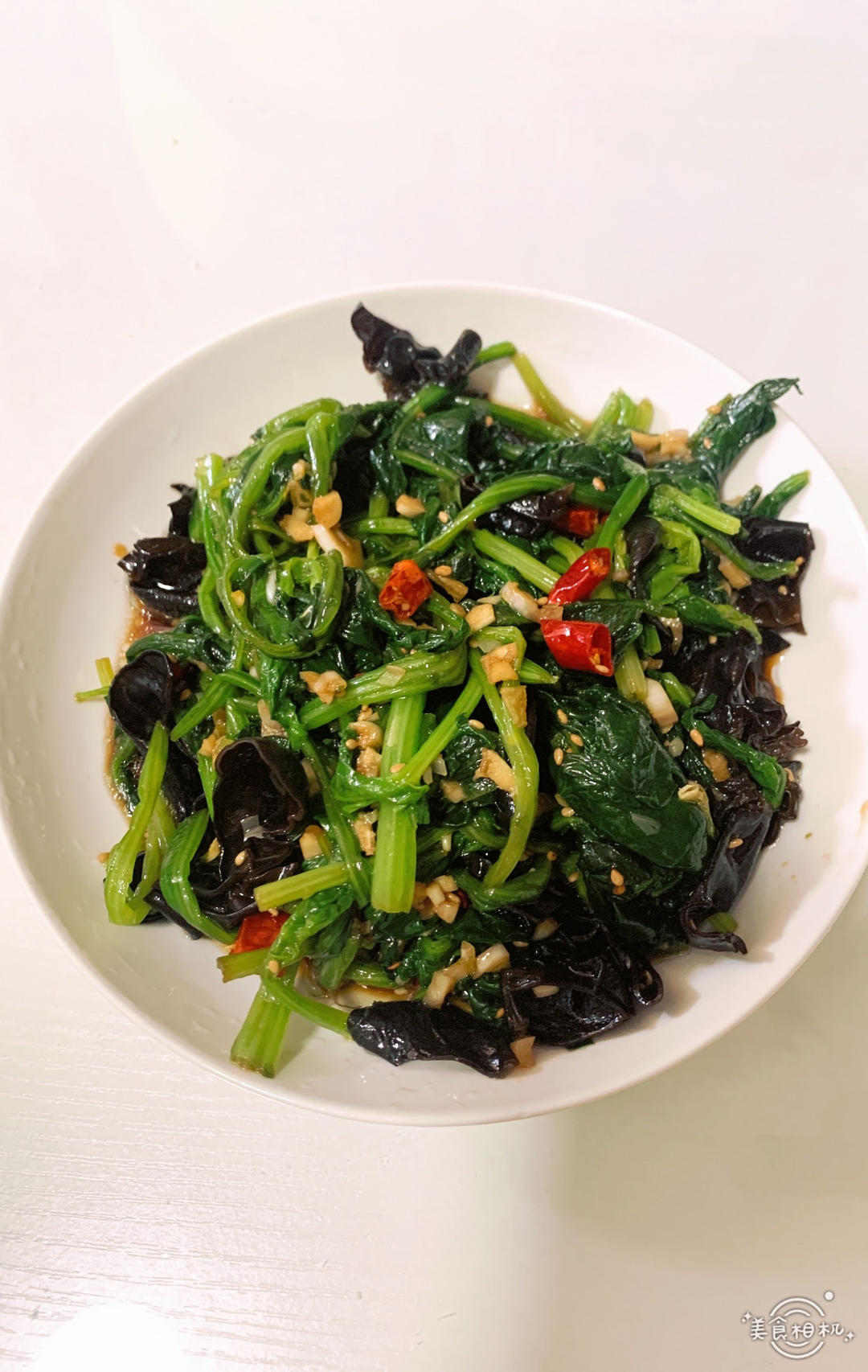 清爽开胃凉菜｜凉拌菠菜木耳