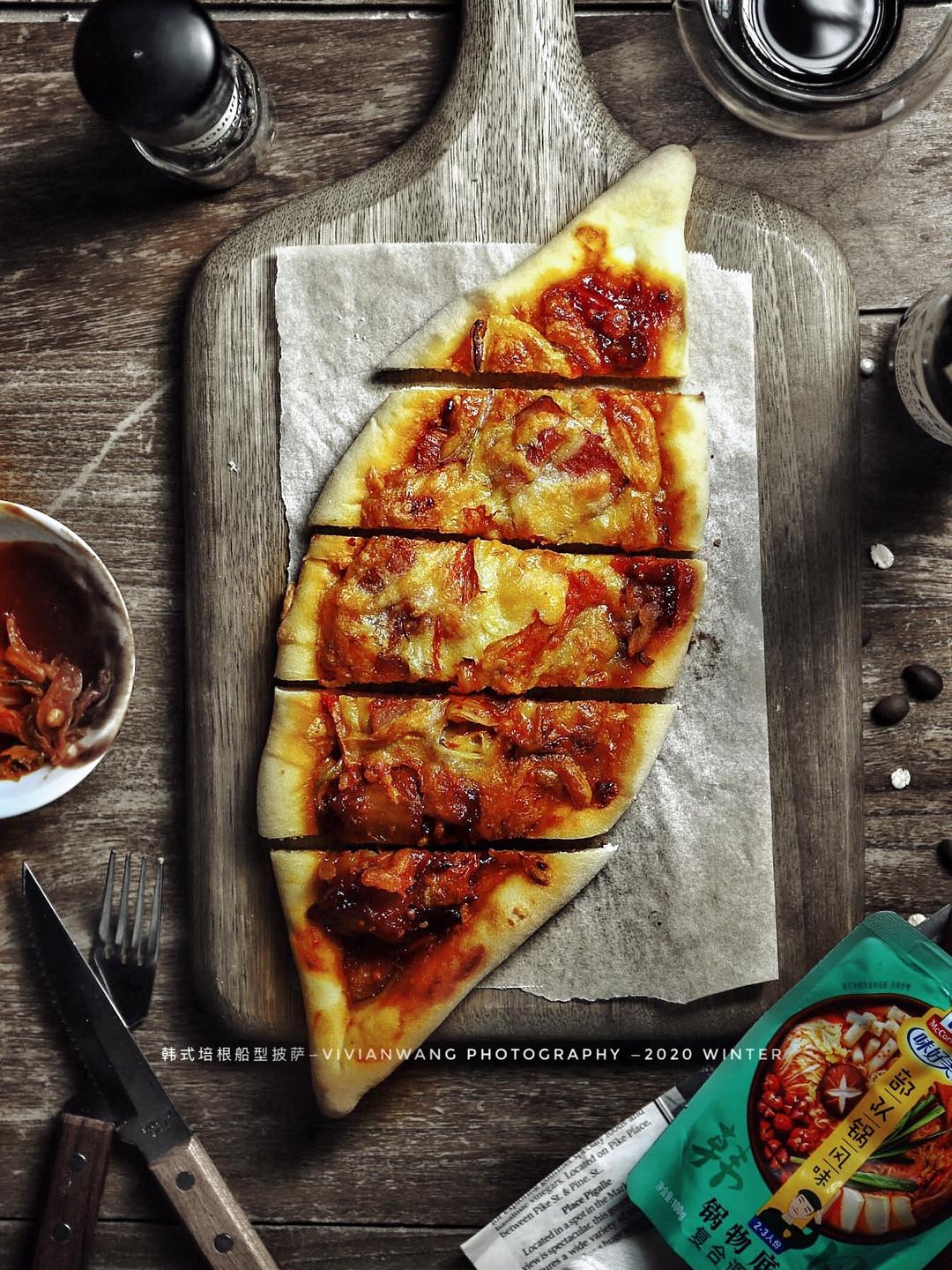 部队火锅船型披萨—超级好吃的黑暗料理的做法