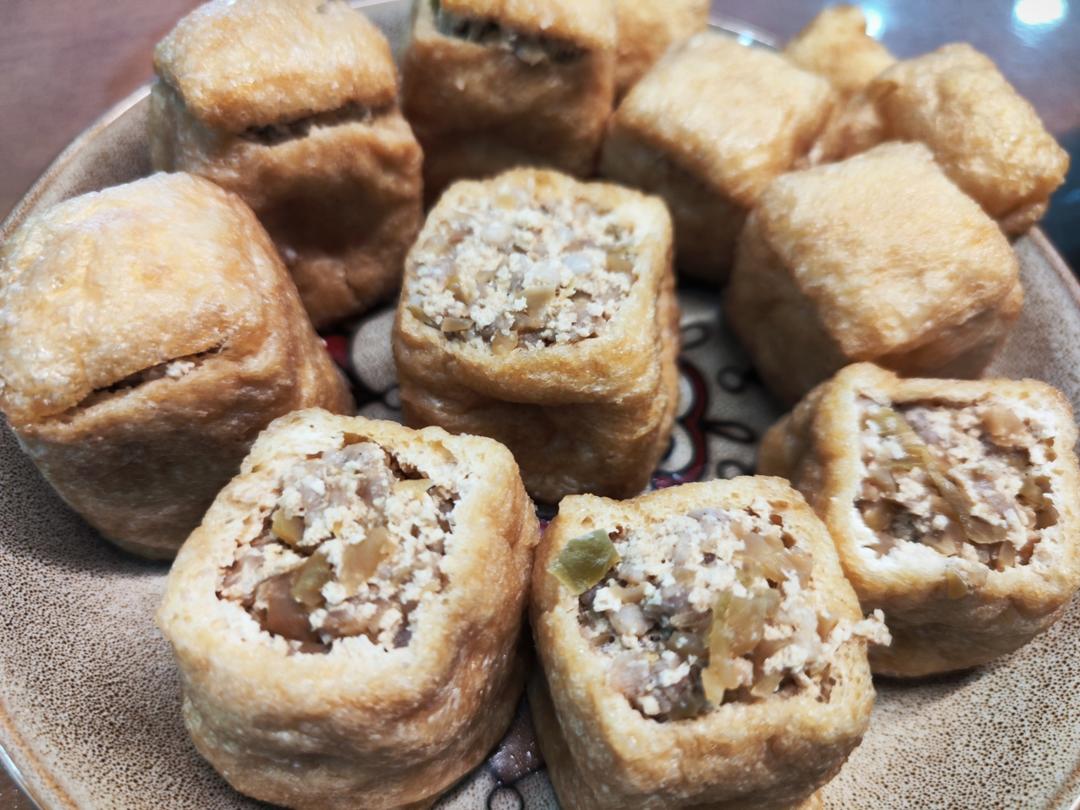 一端上桌就被秒光的时蔬肉沫酿油豆腐
