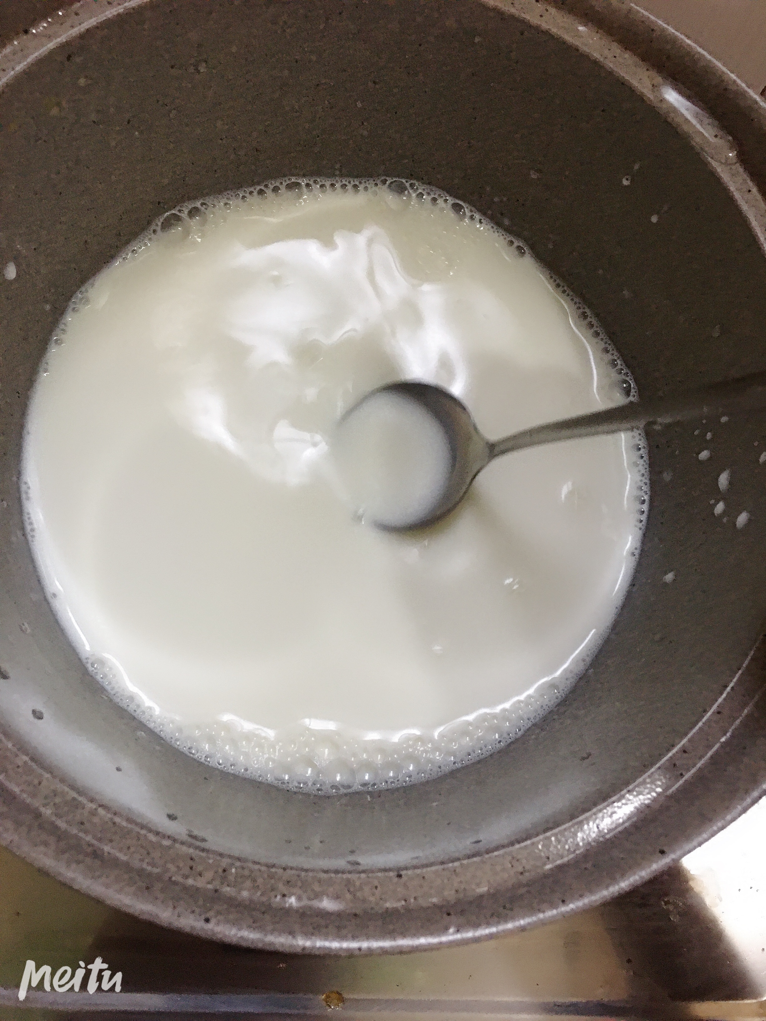 纯牛奶版姜撞奶的做法 步骤3