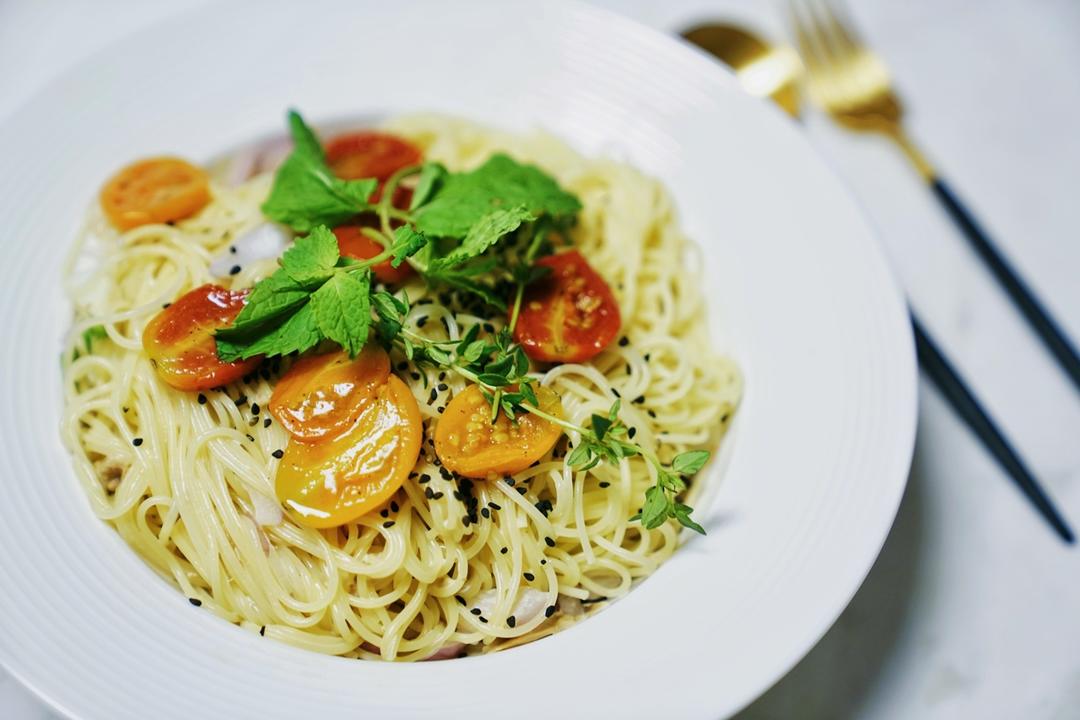 【食材包操作说明】金枪鱼烤番茄天使意面