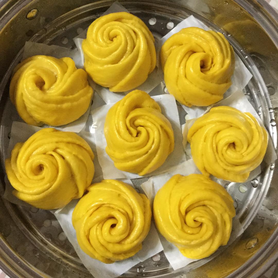 南瓜玫瑰花馒头