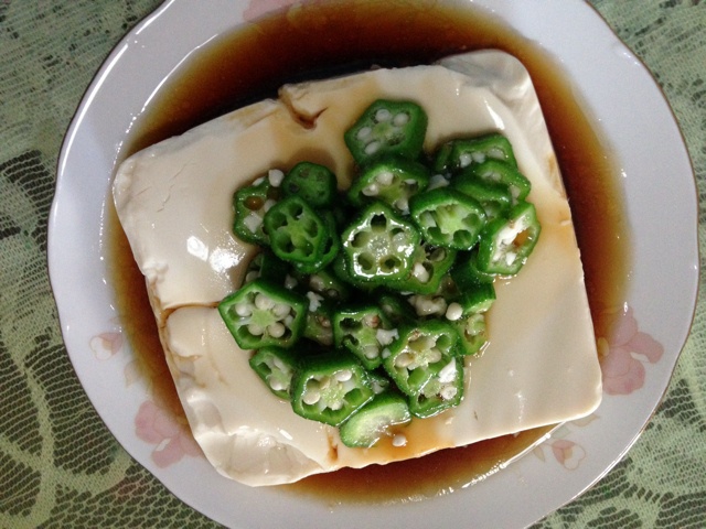 日式秋葵拌豆腐