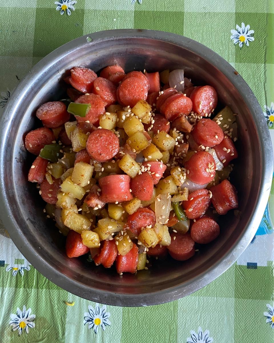孜然火腿土豆丁