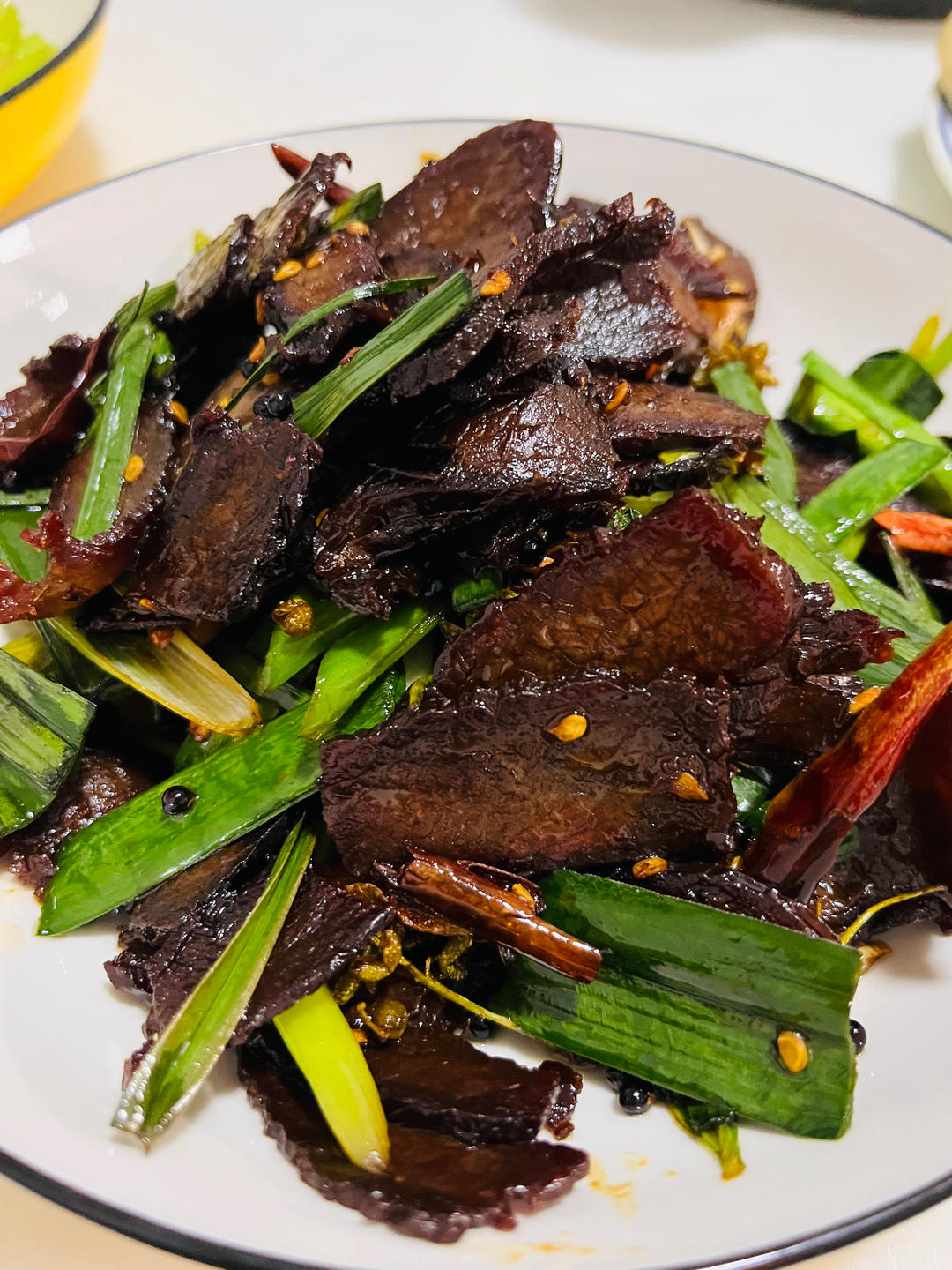 青蒜干椒腊牛肉