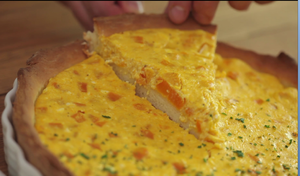 克罗地亚美食 之一---- Quiche od bundeve, sira i luka / Quiche pumpkin, cheese and onion的做法 步骤6