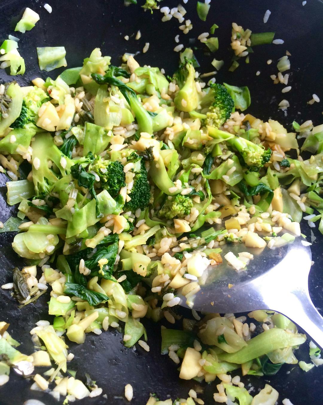 菜炒饭(减肥食谱)的做法