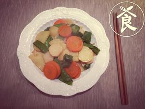 青椒炒胡萝卜山药土豆片的做法 步骤4