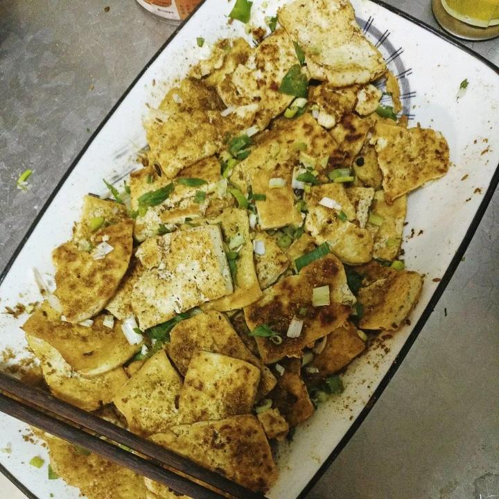 家庭版香煎铁板豆腐