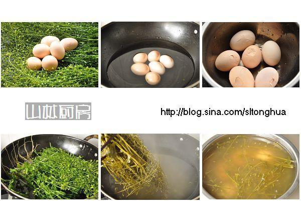荠菜煮鸡蛋的做法