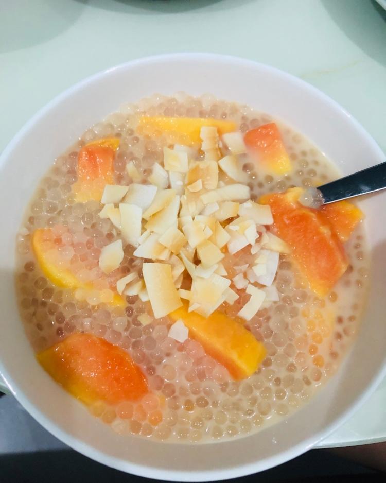 芒果椰汁西米露 | 夏日清凉解暑 无需烤箱