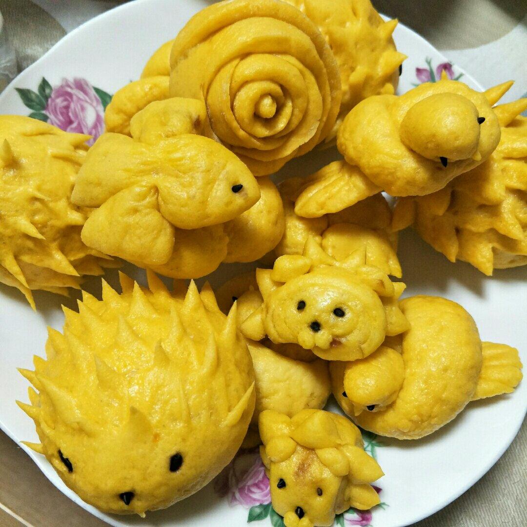 蒸南瓜金鱼馒头