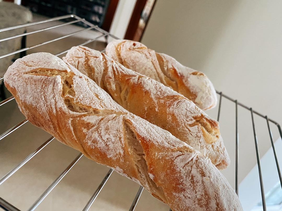 麦香法棍🥖消耗高筋面粉无糖无油不用揉面