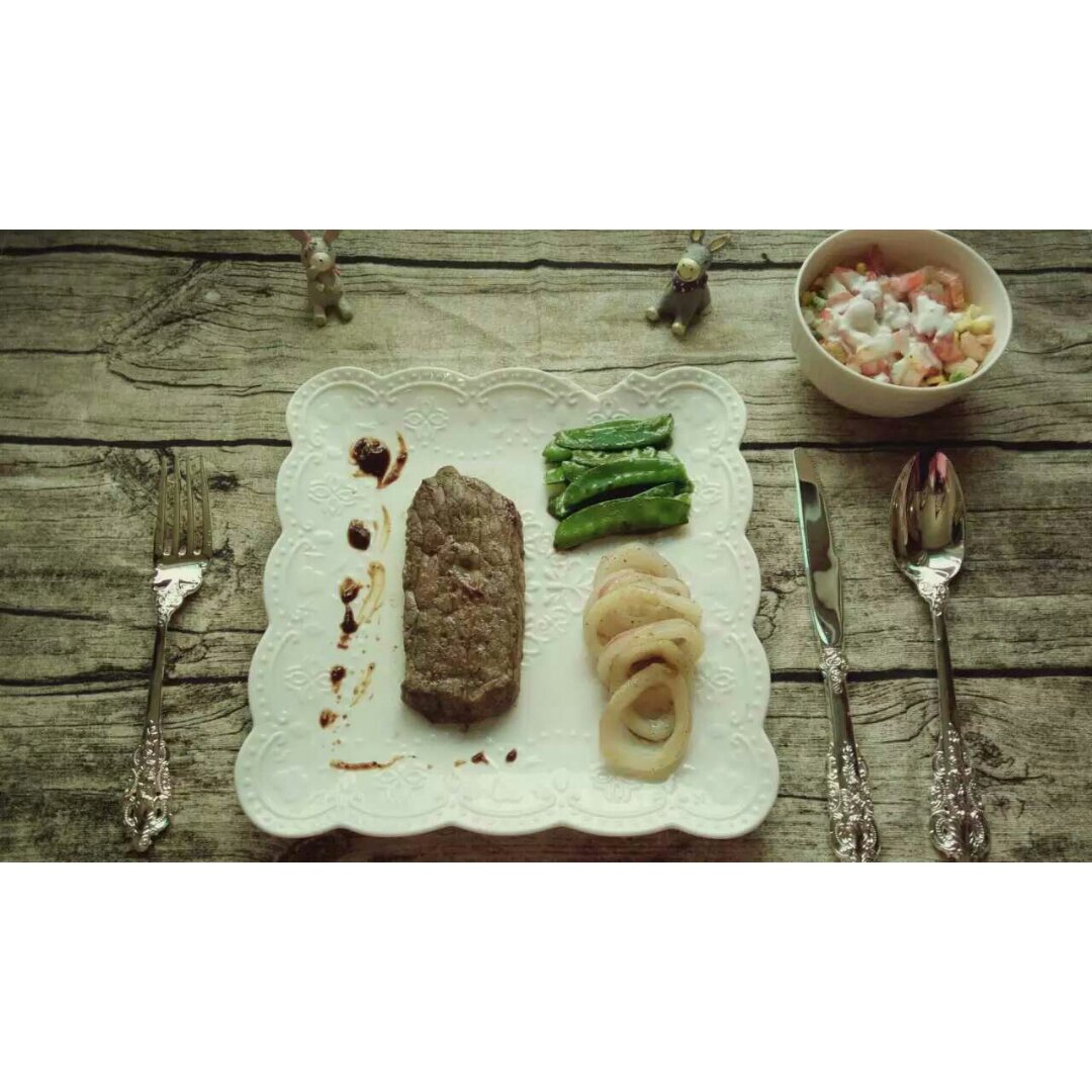 黑椒牛排（配土豆/鸡蛋，意面/蔬菜）