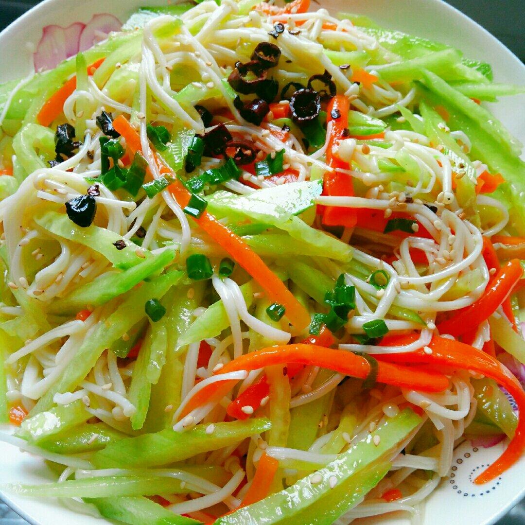 凉拌金针菇
