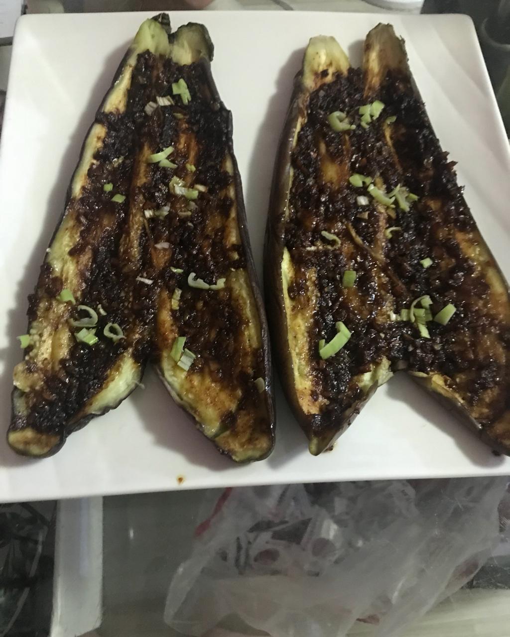 【微波炉烤茄子】