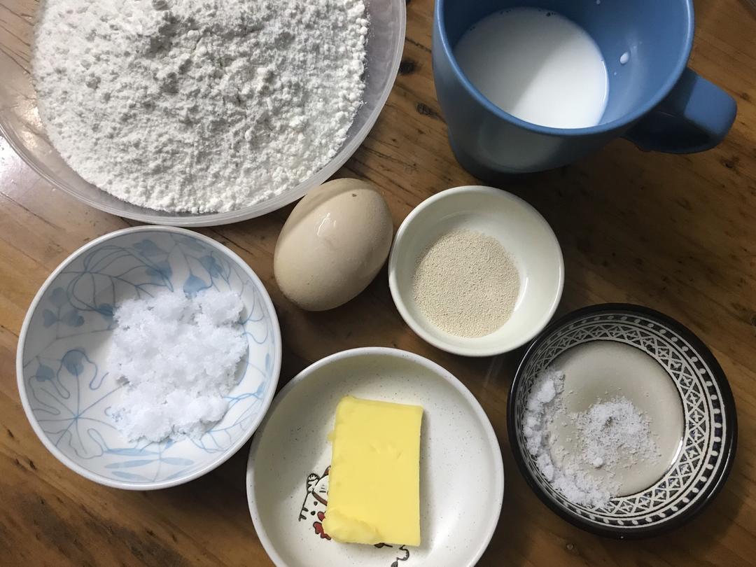 手撕葱香芝麻吐司的做法 步骤1