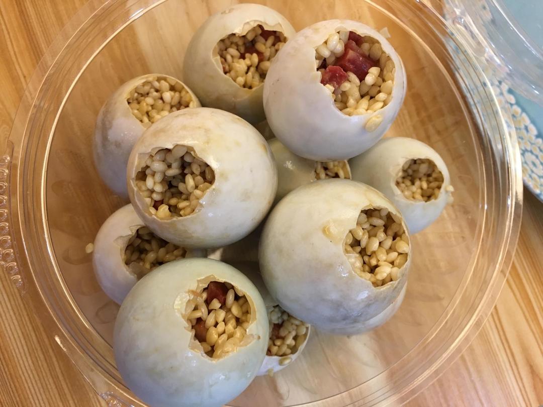 糯米灌咸鸭蛋的做法