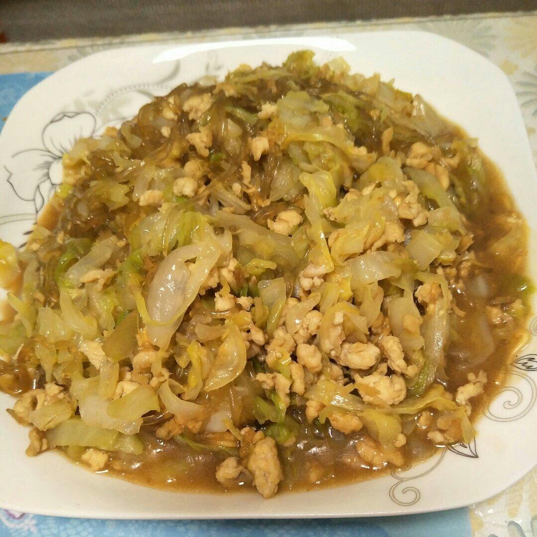 肉末（肉丝）炒粉丝