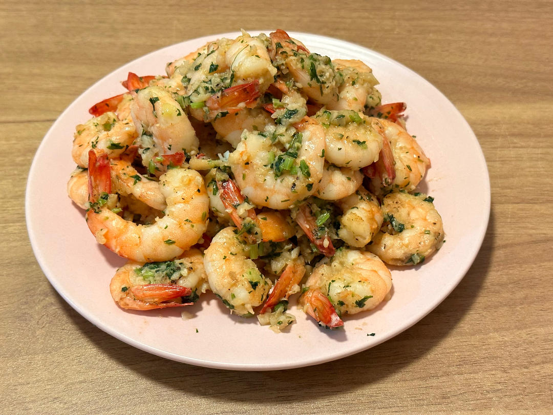 蒜香黄油虾『蒜香虾仁』炒虾仁  生酮