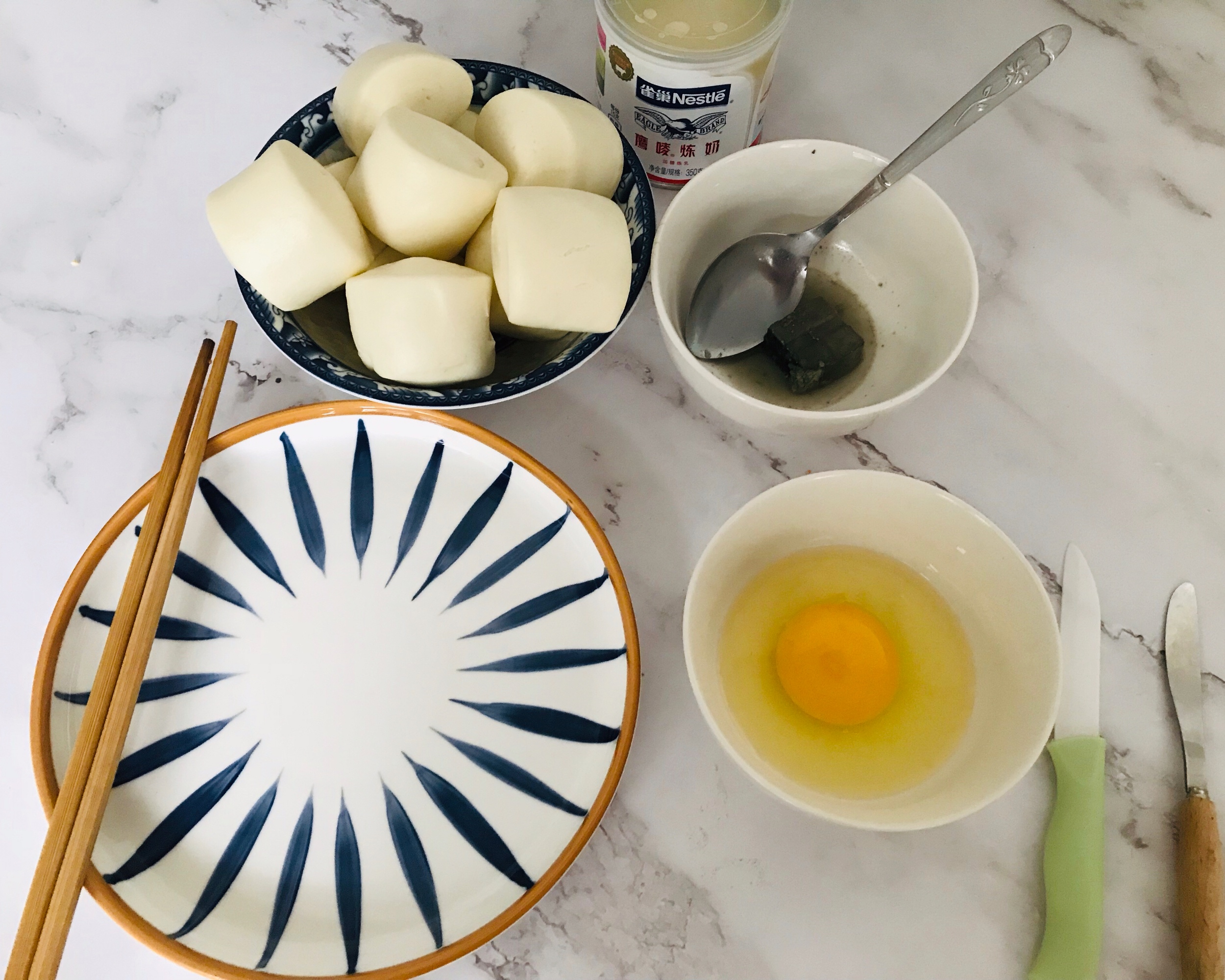 烘焙～馒头夹臭豆腐的做法 步骤1