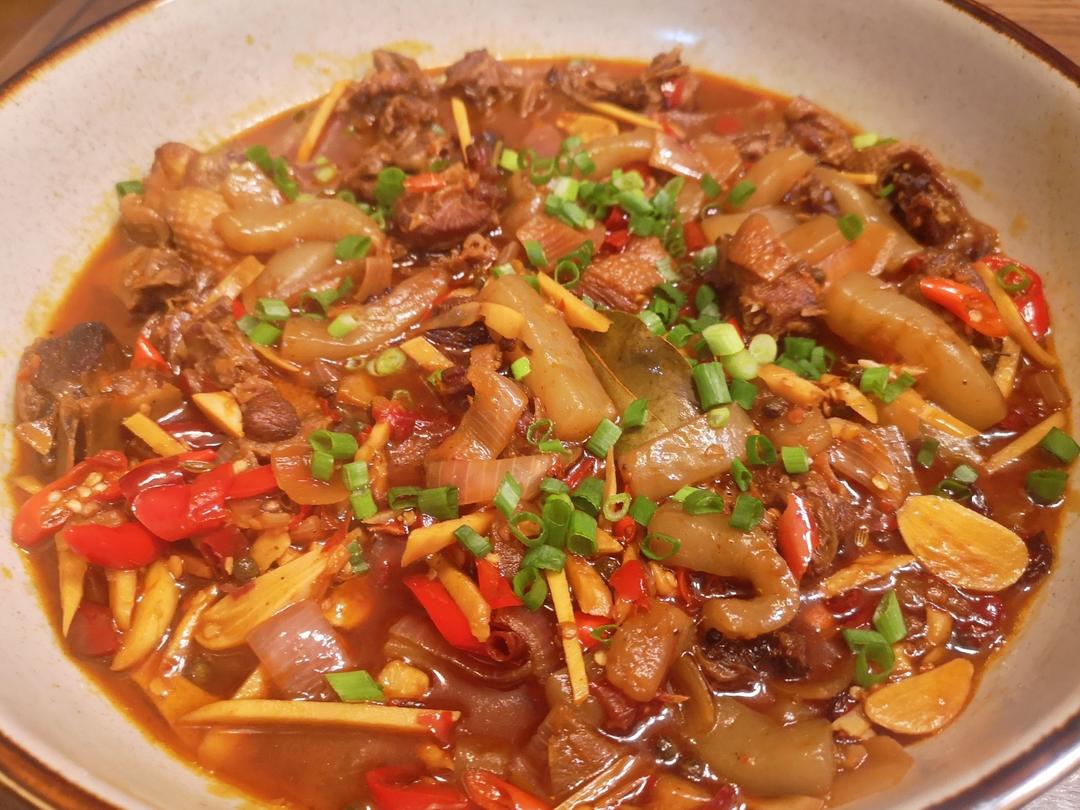 魔芋烧鸭的做法