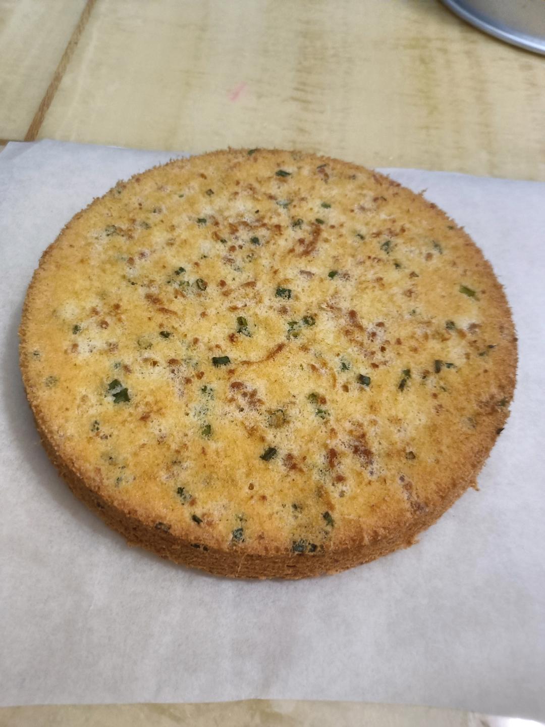 香葱肉松咸口戚风蛋糕