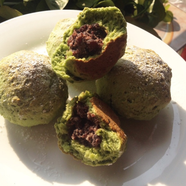 抹茶红小豆司康