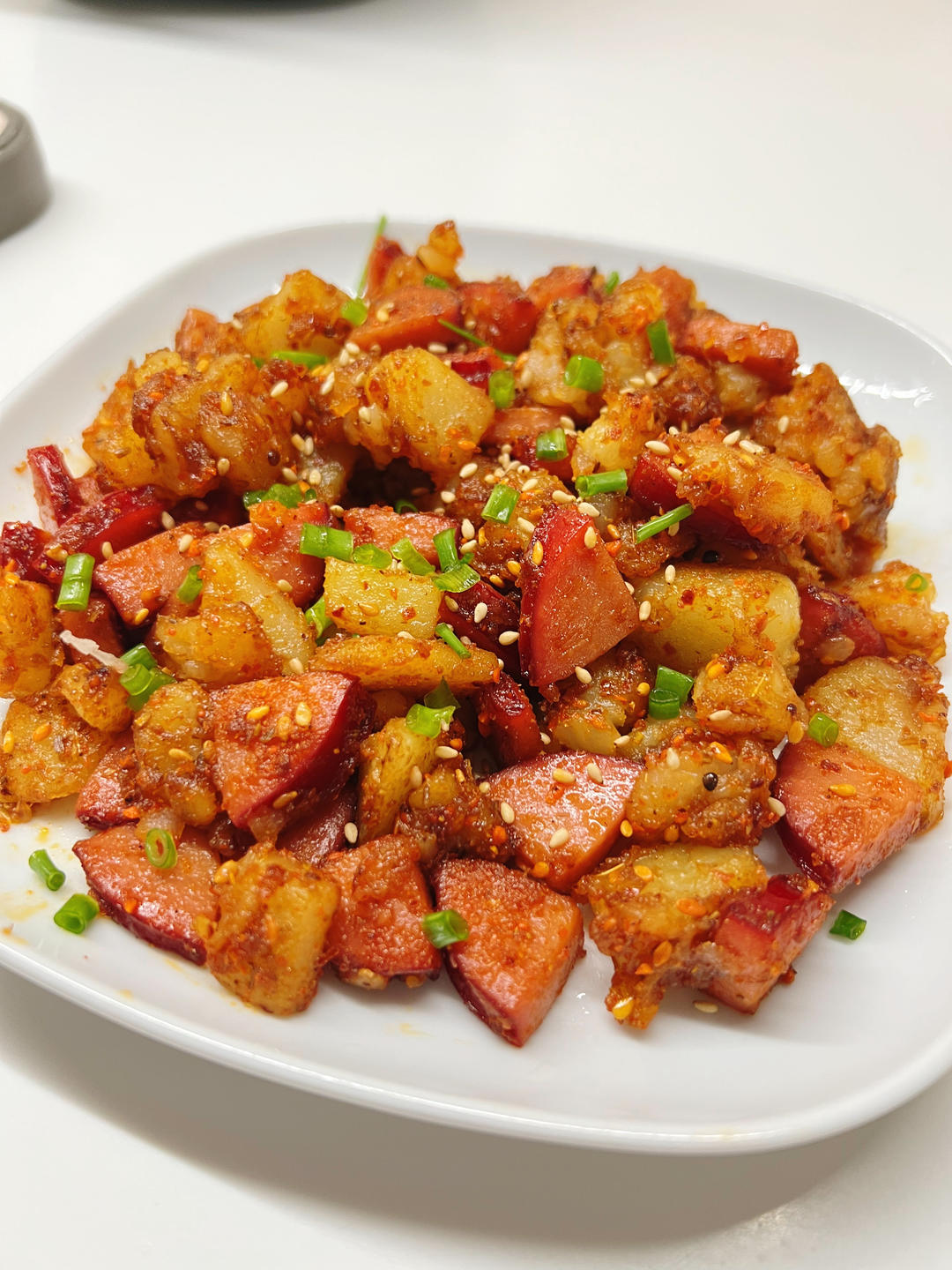 烧烤风味的土豆小香肠