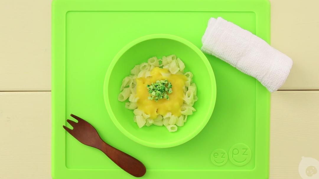 万圣节特别版辅食：南瓜奶泥通心粉