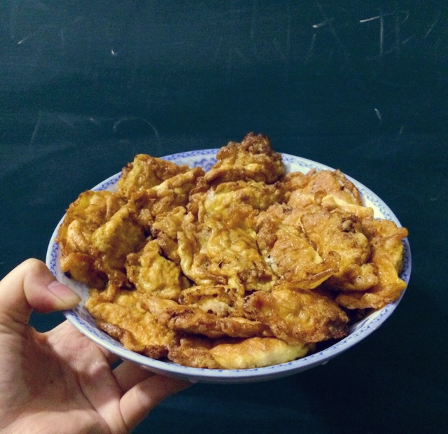 肉末蛋饺