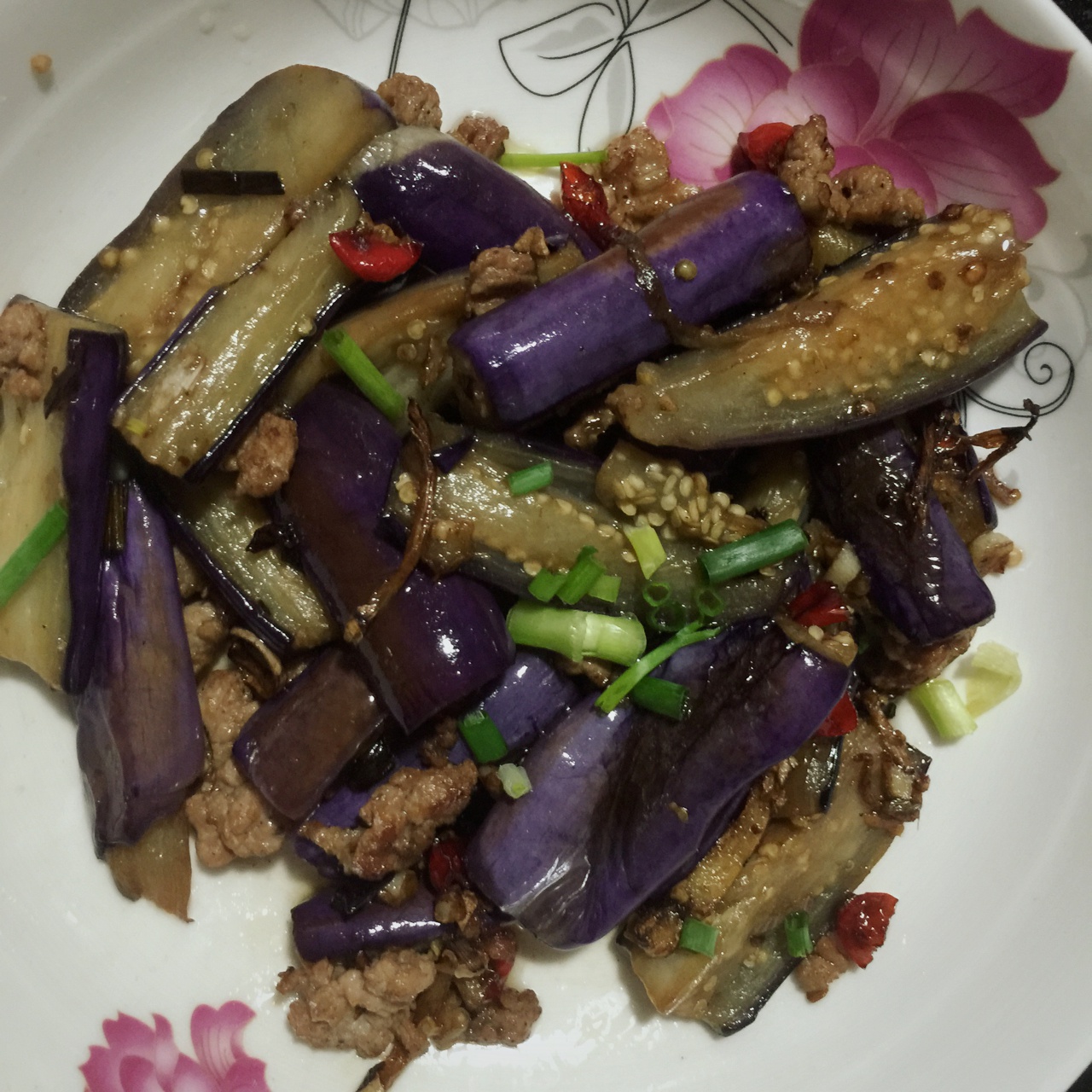 红烧肉沫茄子