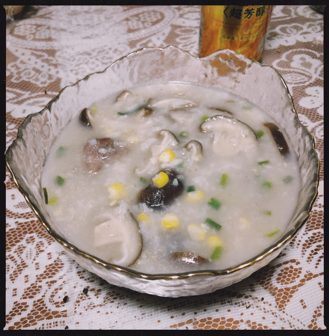 香菇火腿燕麦粥