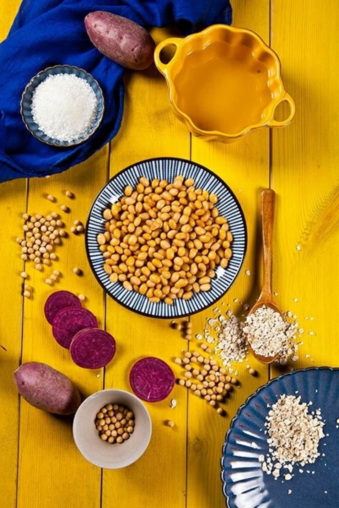 紫薯燕麦豆浆--有益肠道健康（Vitamix版）的做法 步骤1