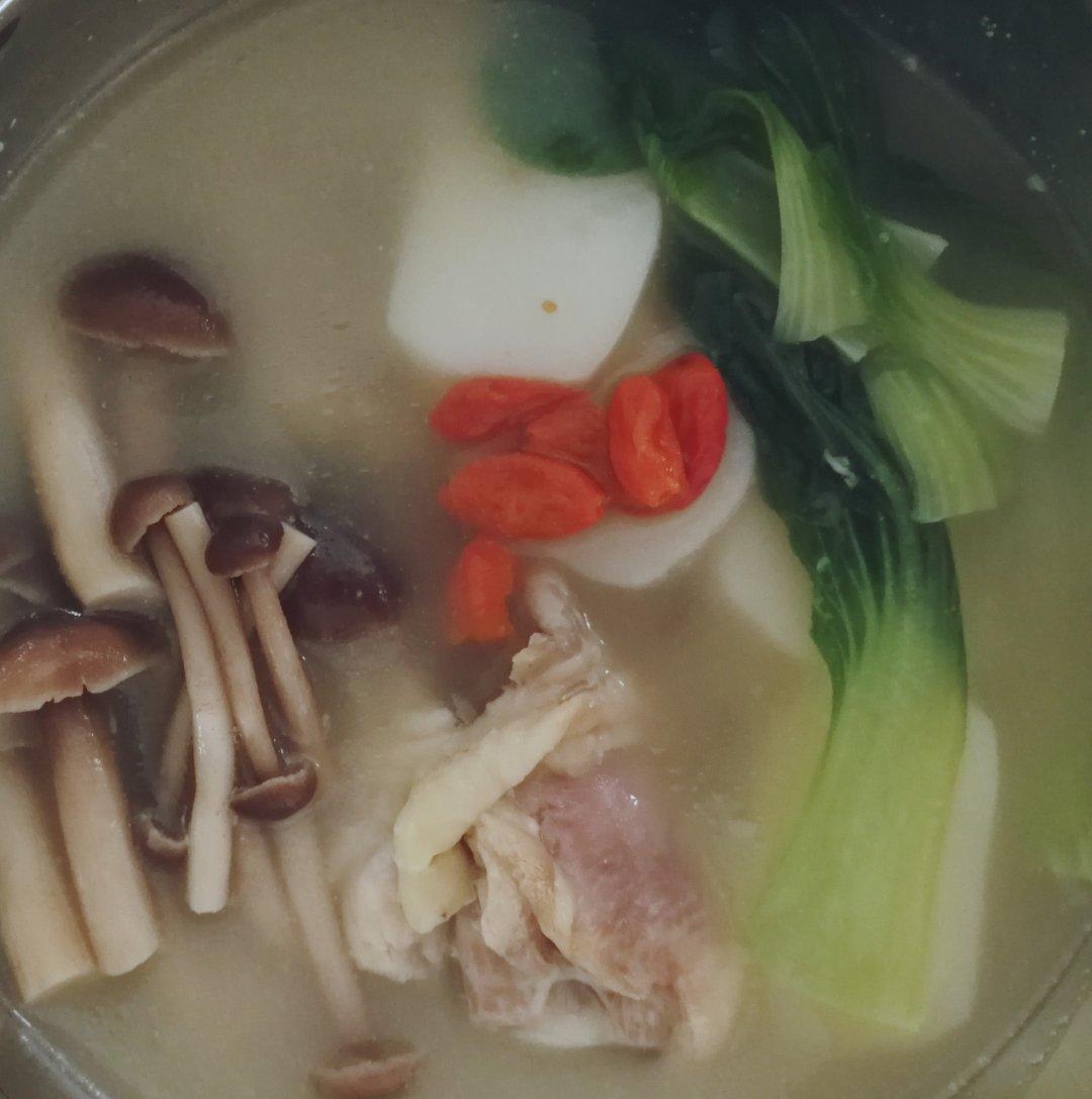 茶树菇鸡腿汤
