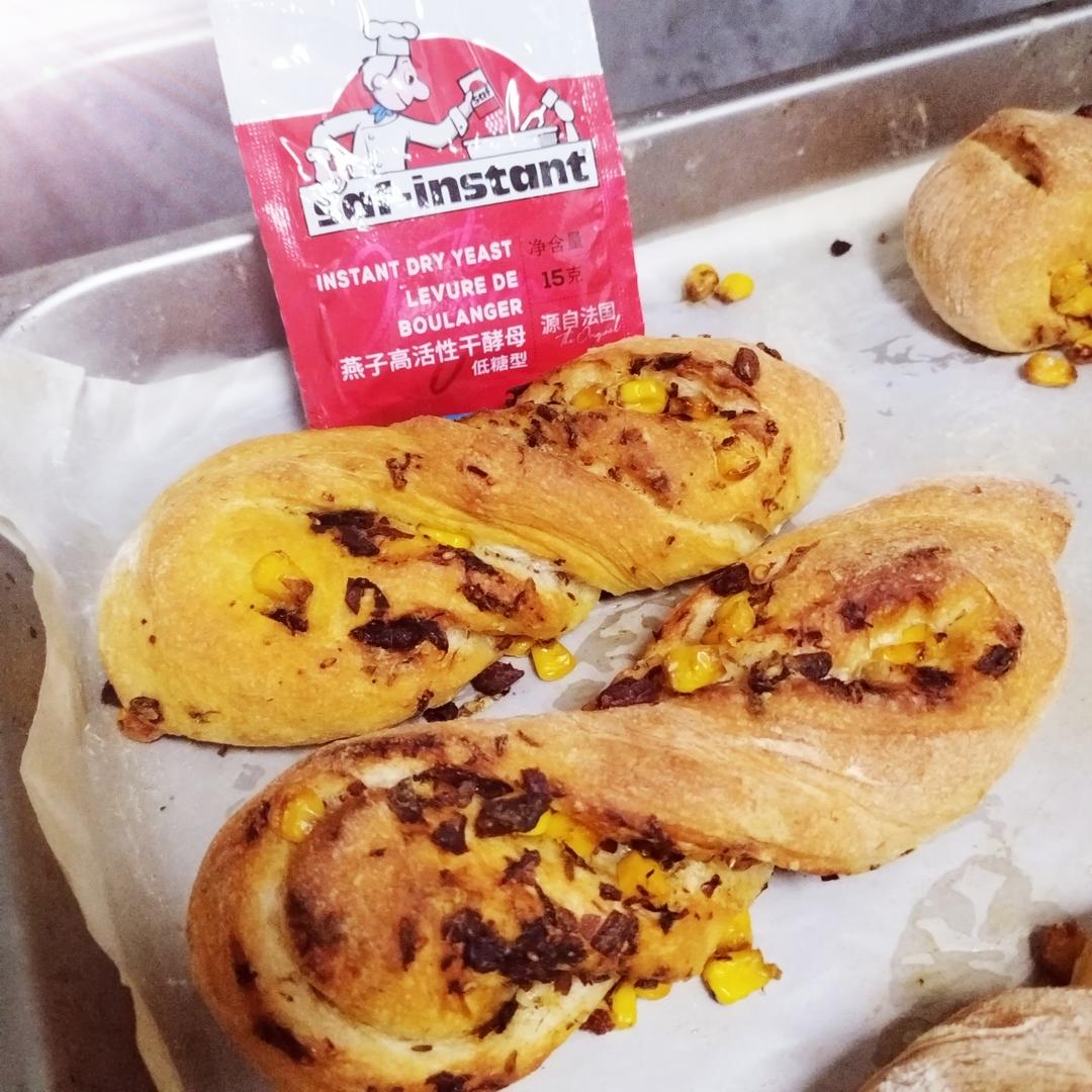 橄榄菜腊肠扭扭棒｜无糖低油·免揉面