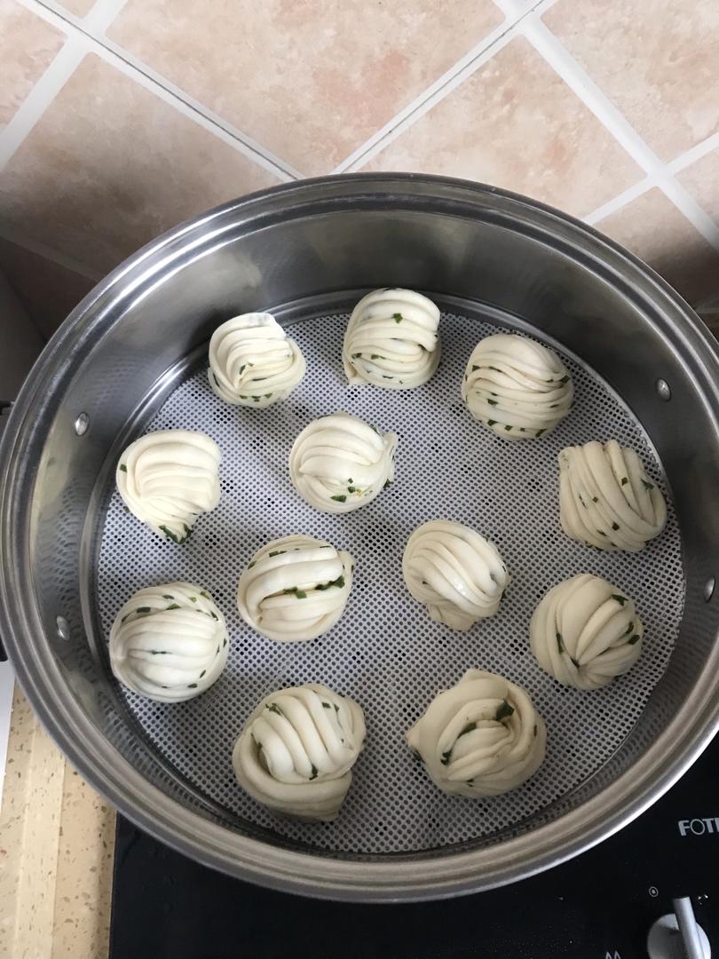 葱油花卷，一根筷子卷出漂亮的造型