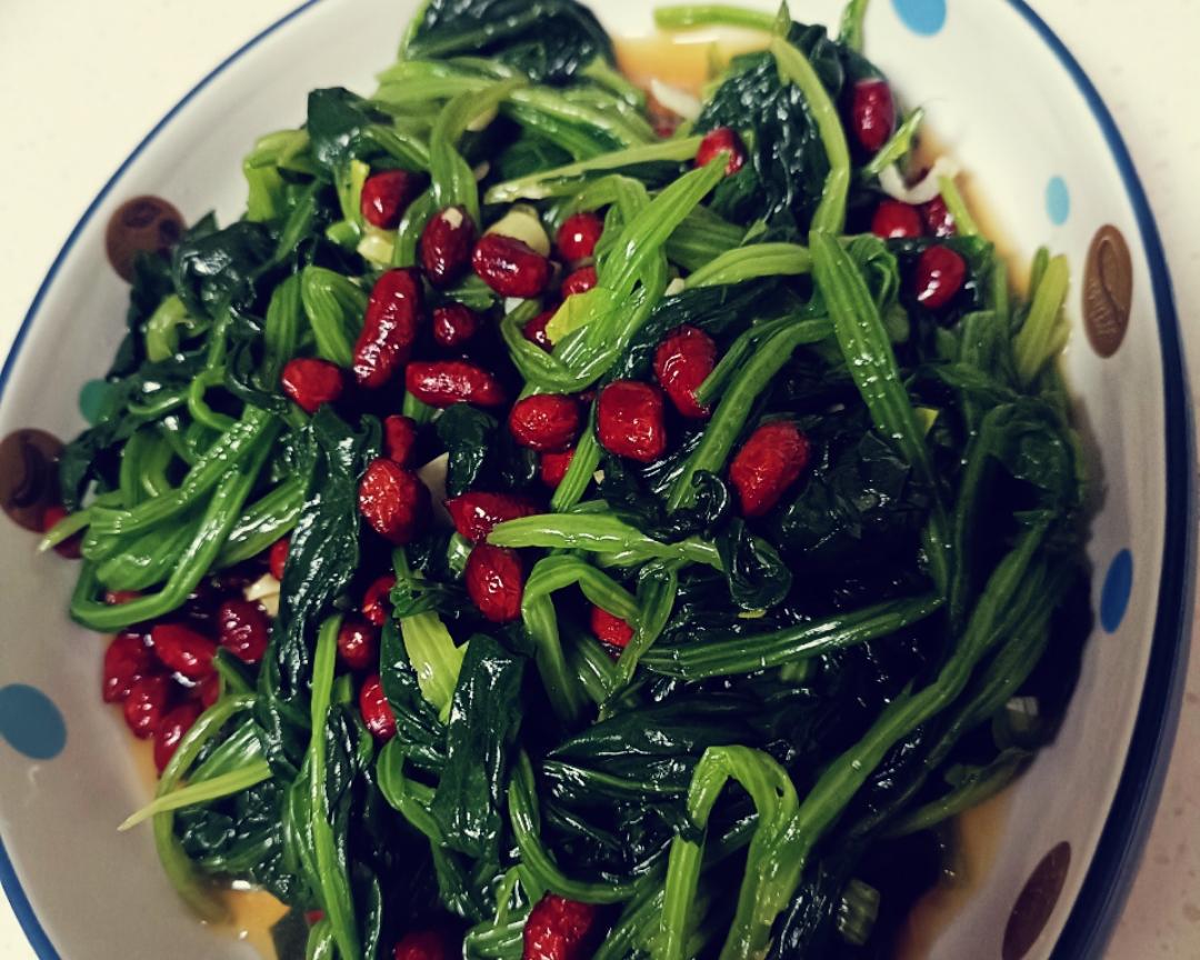 陈醋菠菜花生米