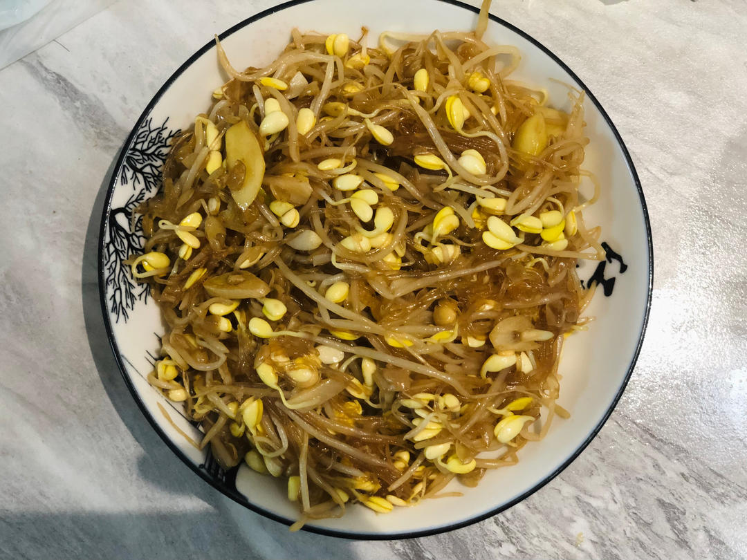 豆芽炒粉丝