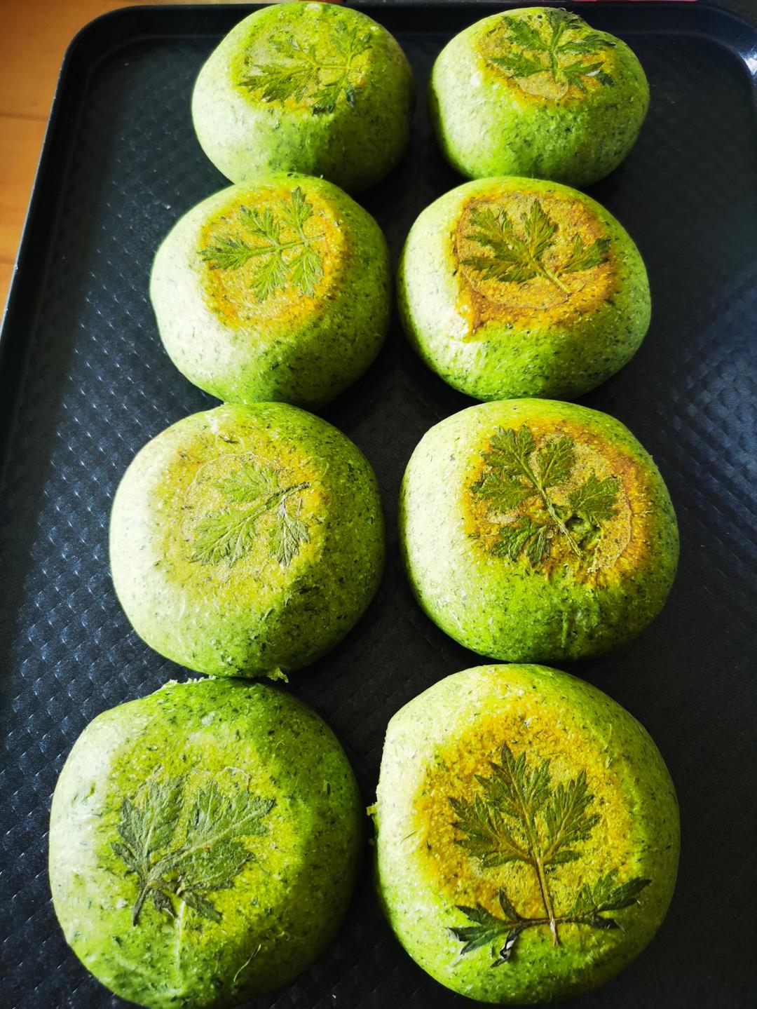 艾草红豆面包