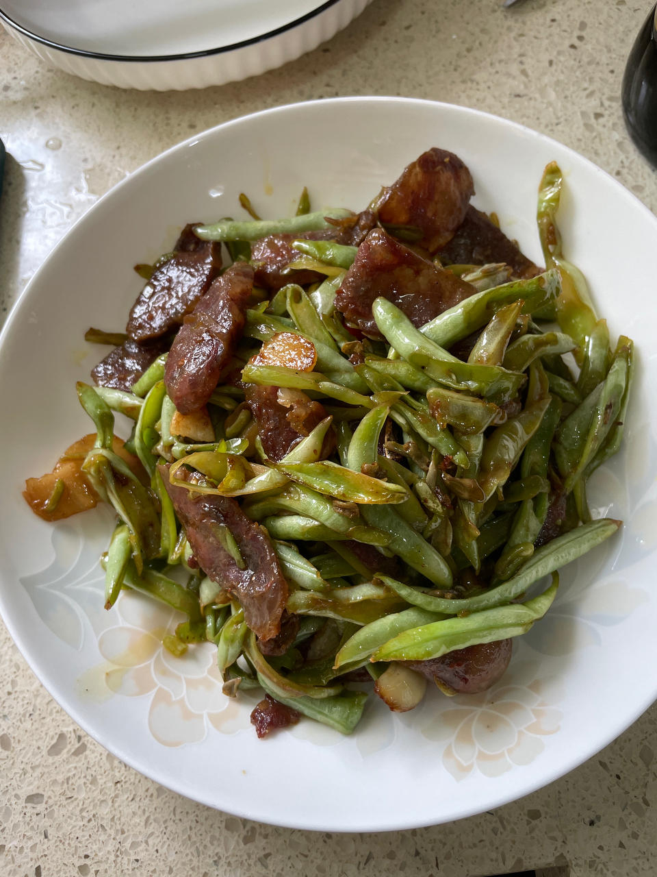 下饭菜 腊肠炒豆角