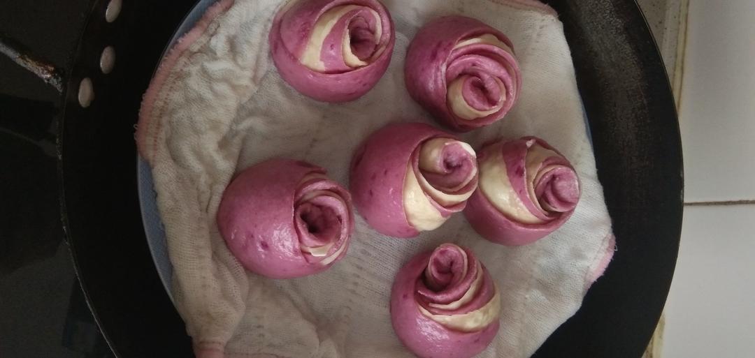 紫薯玫瑰花馒头