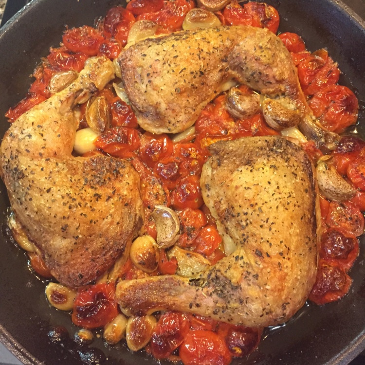 香蒜蕃茄烤鸡腿