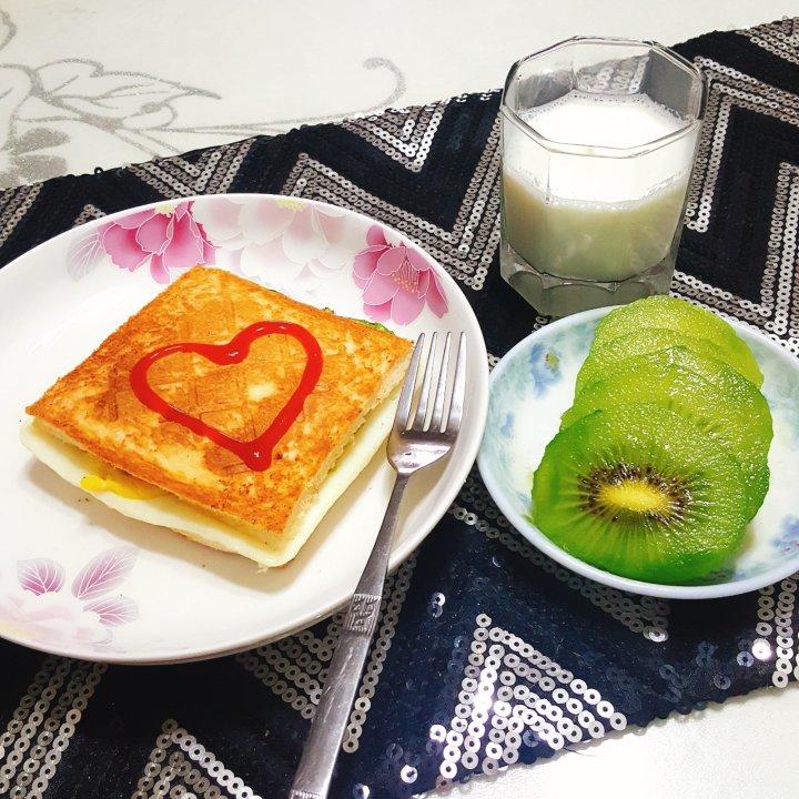 快手早餐——一个吐司三明治