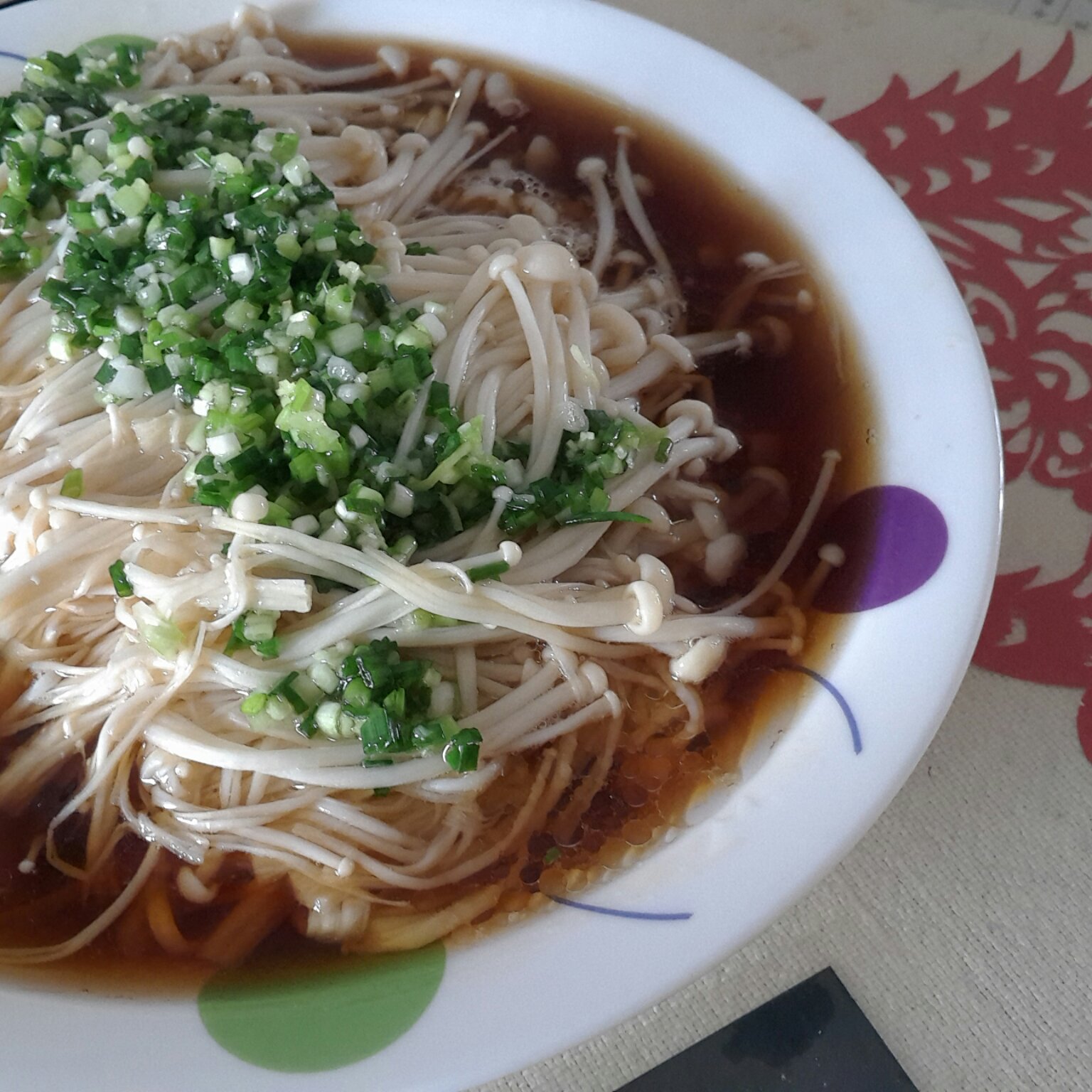 葱油蒸金针菇