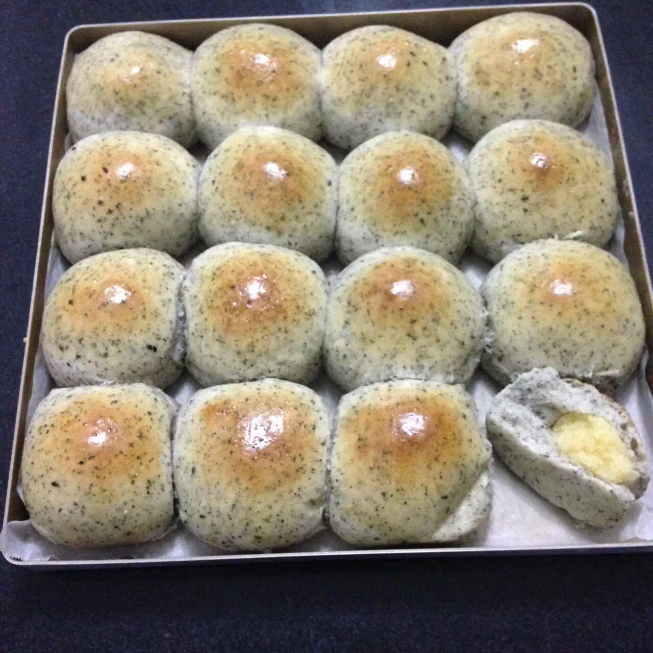 鲜奶油小餐包（一次发酵）