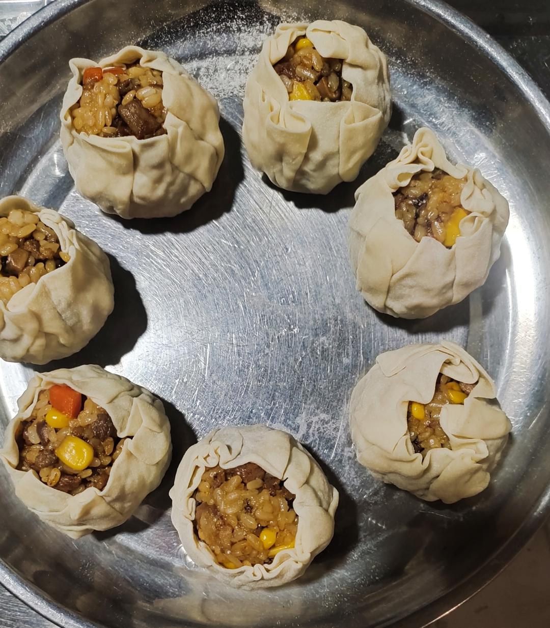 超详细教程～纸皮咸蛋黄芝士烧卖(附带自制擀皮)