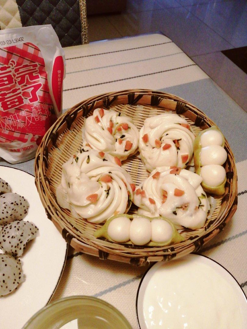 烤肠葱花卷（低粉版）