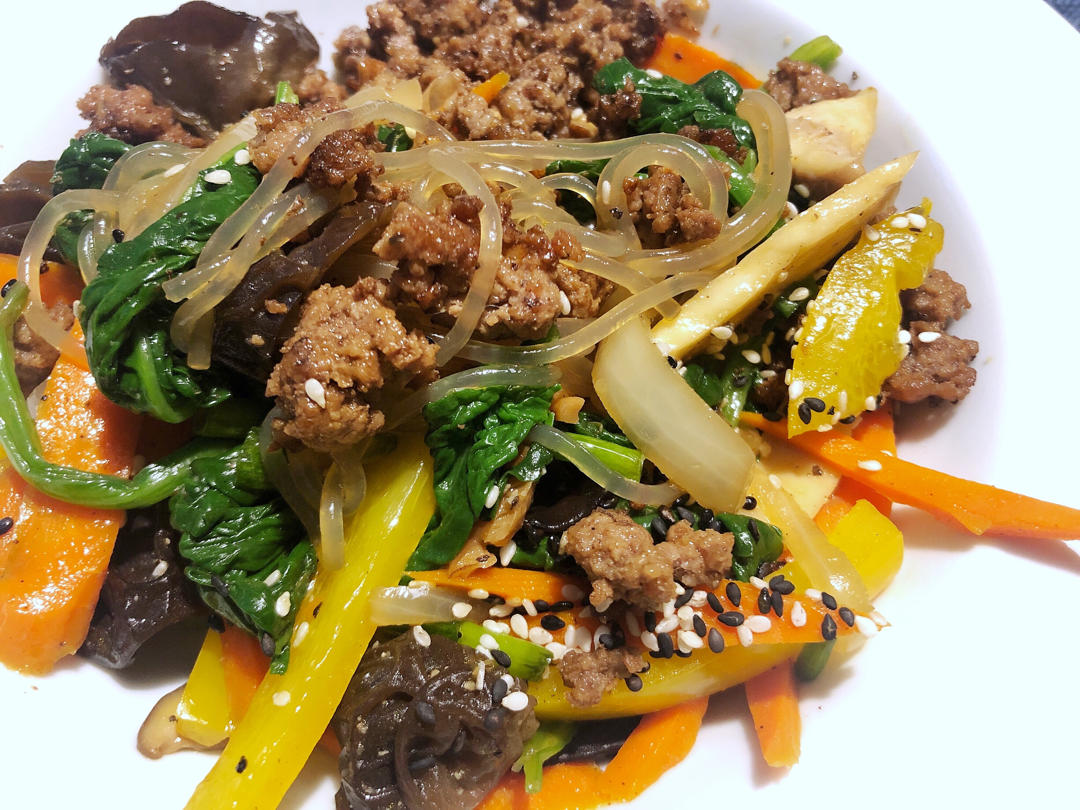 快手韩式拌红薯粉japchae笔记