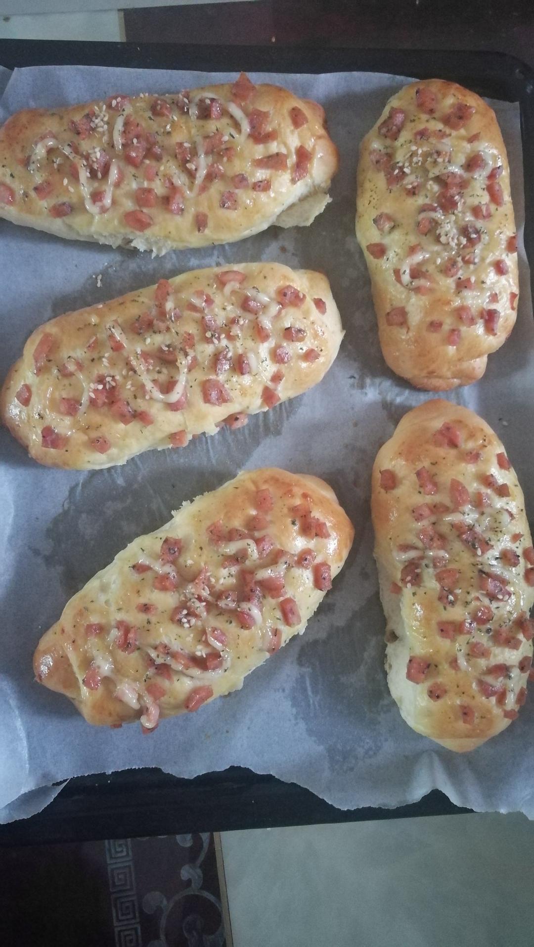 香葱火腿肉松面包